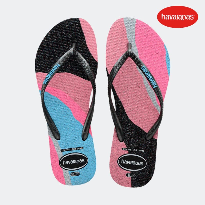 SANDALIAS HAVAIANAS SLIM PALETTE GLOW BLACK