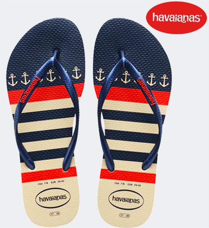 SAND HAVAIANA SLIM NAUTICAL BEIGE/NAVY