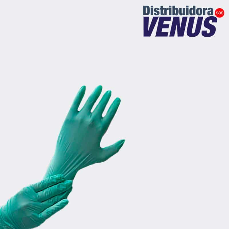 GUANTES NITRILO VERDE MENTA - Imagen 3