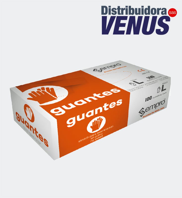 GUANTE NITRILO NARANJA 100 UND SEMPRO