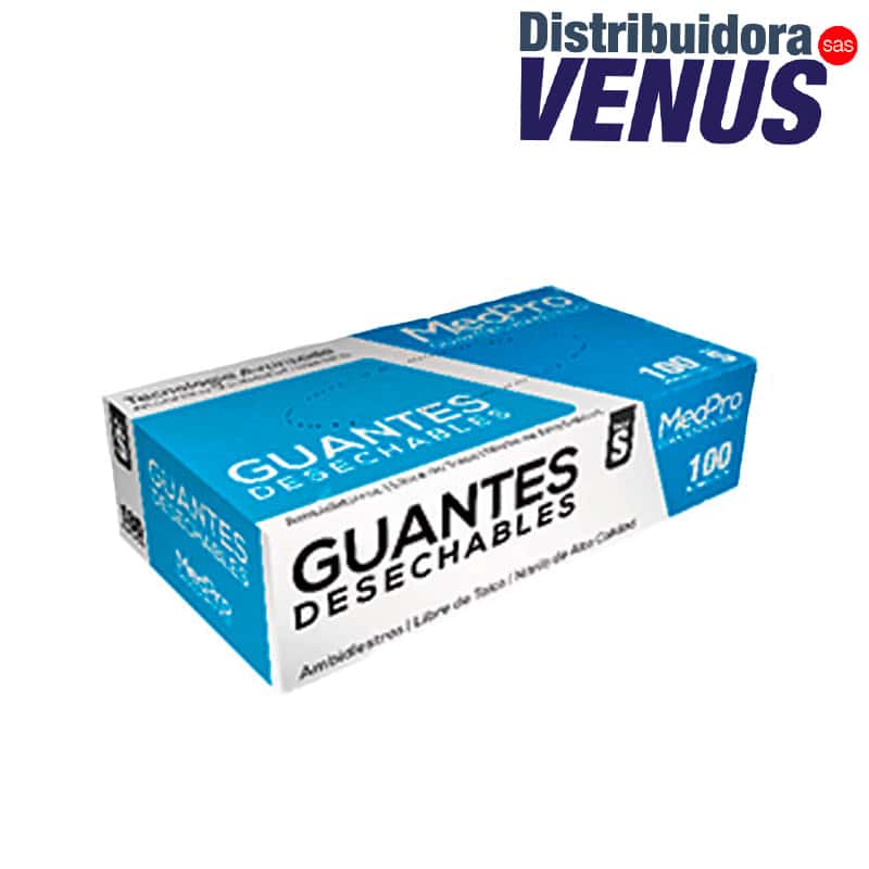 GUANTES NITRILO AZUL  X 100 UND MEDPRO