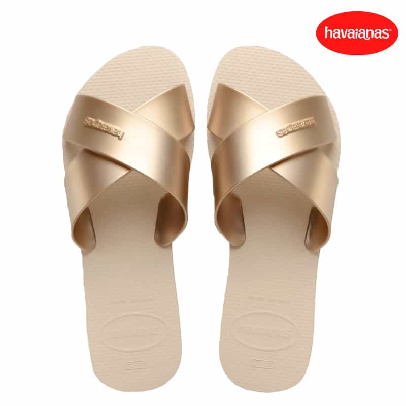 SANDALIAS HAVAIANAS F. AQUA METALLIC BEIGE