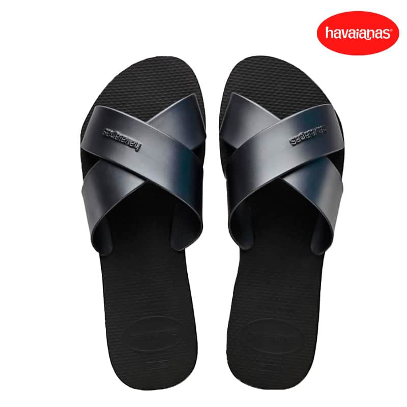 SANDALIAS HAVAIANAS F. AQUA METALLIC NEGRO