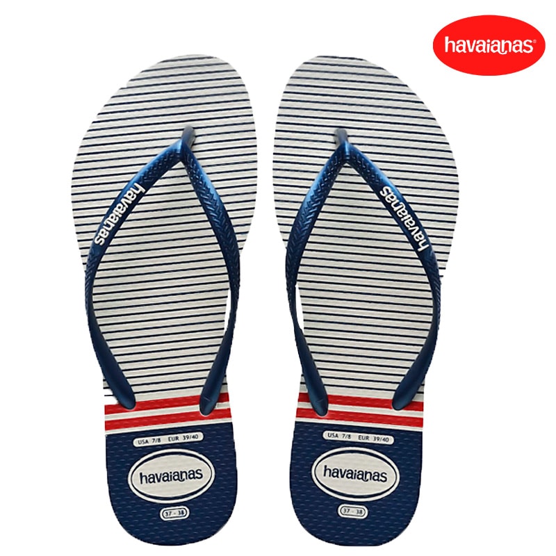 SANDALIAS HAVAIANAS F. SLIM NAUTICAL WHITE NAVY