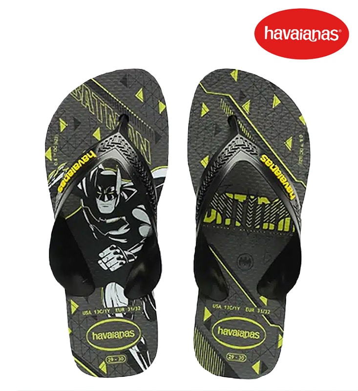 HAVAIANAS KIDS NÑO MARVEL HEROIS BLACK/YELLOW
