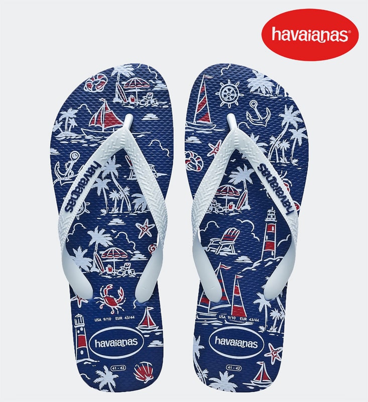SANDALIAS HAVAIANAS M. TOP NAUTICAL NAVY/WHITE